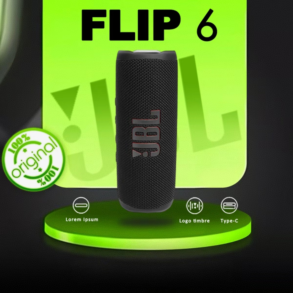 [Flash Sale] Speaker JBL Flip 6 Wireless Speaker Bluetooth Super Bass IPX7 Waterproof Outdoor and Tr