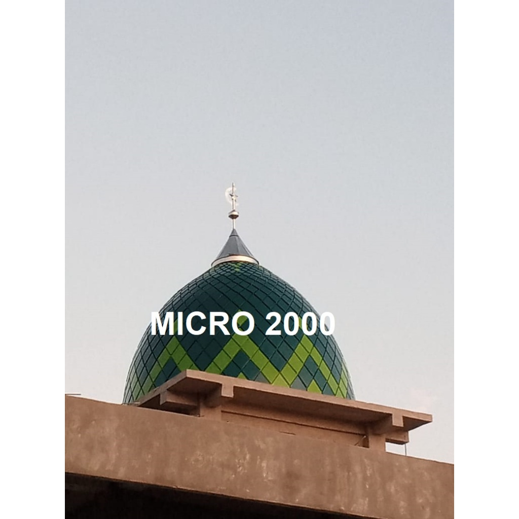 Kubah Enamel 4 Meter – Sample Panel -  Tahan Cuaca, Anti Karat, Pemasangan Tanpa Drilling untuk Masj