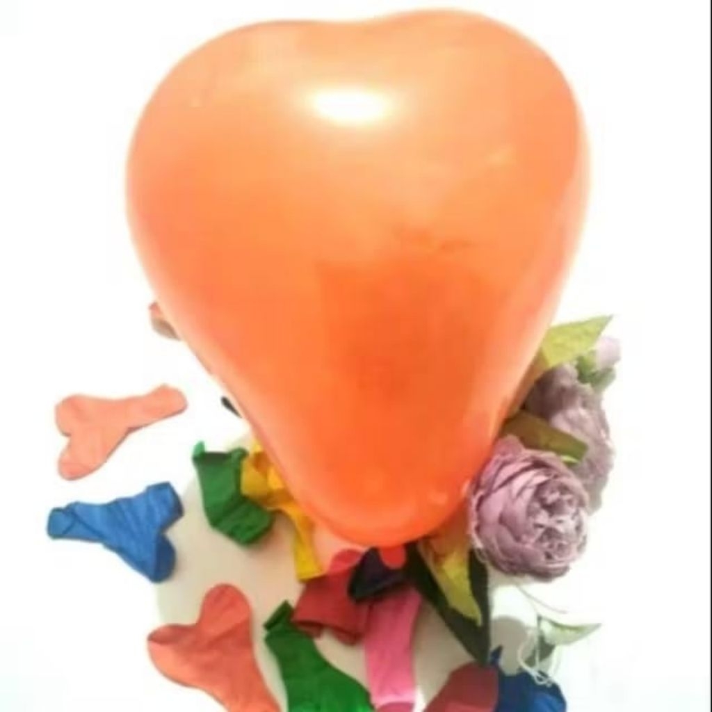 100PCS BALON LOVE / BALON HATI / BALON MURAH FAHMI TOYS
