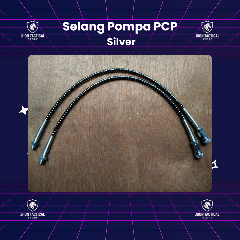 Selang Pompa PCP Silver – Selang Angin High Pressure untuk Pompa Manual & Tabung PCP