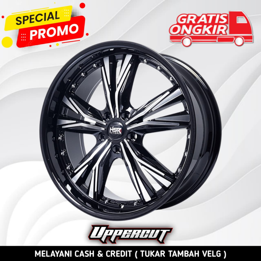 Velg Mobil Hyundai Ioniq 5 Ring 20 HSR Hige R20 Lebar 8,5 Pcd 5X114,3 Black Polish
