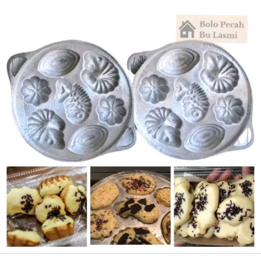 BL - Cetakan Kue CUBIT 7 Lubang / Cetakan Kue Laba-laba / Cetakan Kue Bolu Panggang / Cetakan Kue Bo