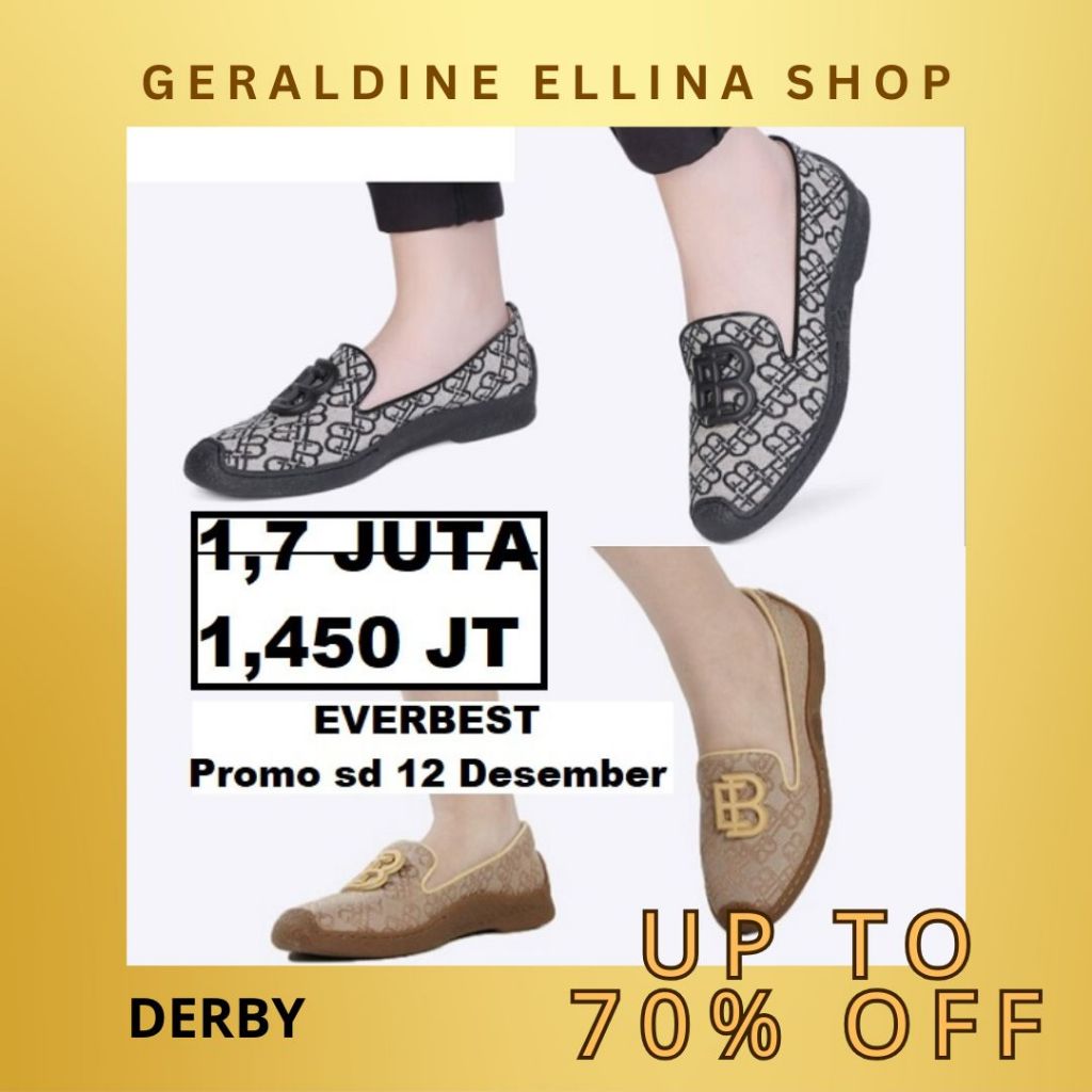 Sepatu EVERBEST wanita perempuan cewe cewek ORIGINAL 100% Seri DERBY