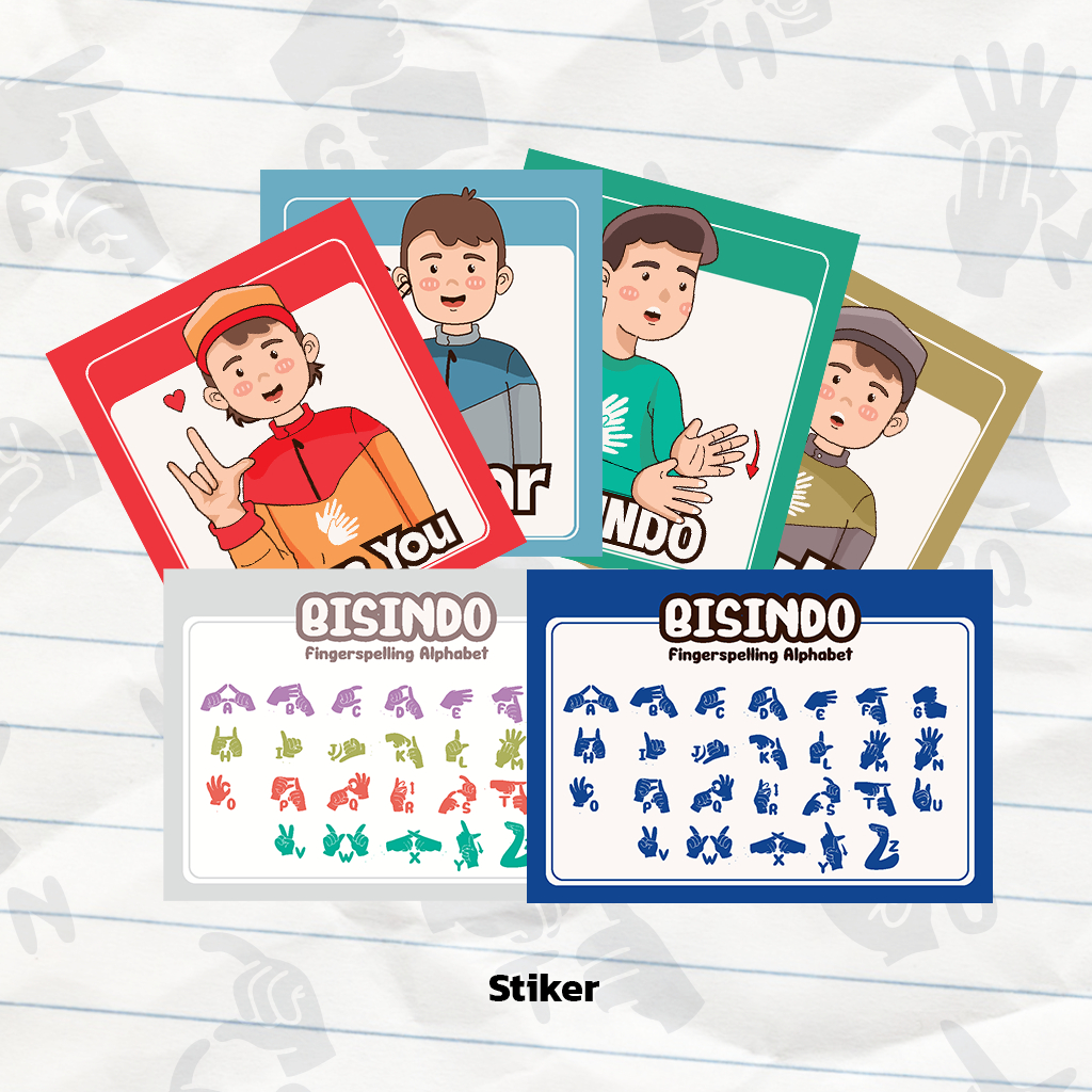 STIKER BAHASA ISYARAT | SIGN LANGUAGE INDONESIA BISINDO | KOSA KATA ISYARAT
