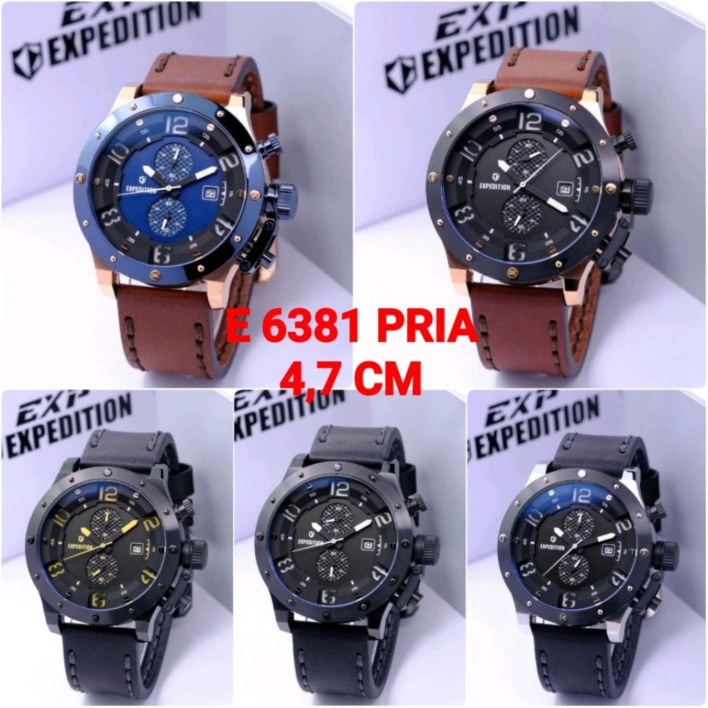 JAM TANGAN EXPEDITION PRIA E 6381 ORIGINAL GARANSI RESMI/EXPEDITION ORIGINAL E6381 KULIT