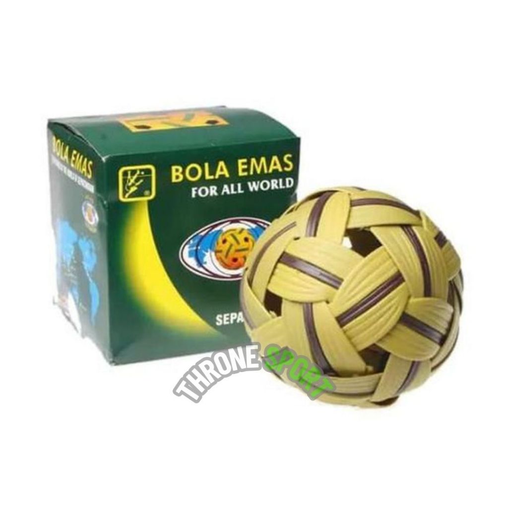 BOLA TAKRAW BOLA EMAS / BOLA SEPAK TAKRAW PLASTIK