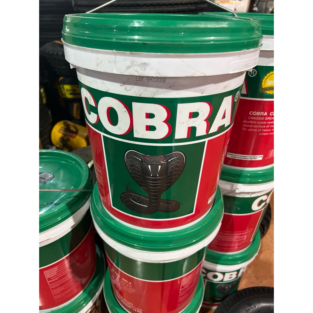 Stempet Cobra 15kg Pail Chassis Grease hijau GROSIR