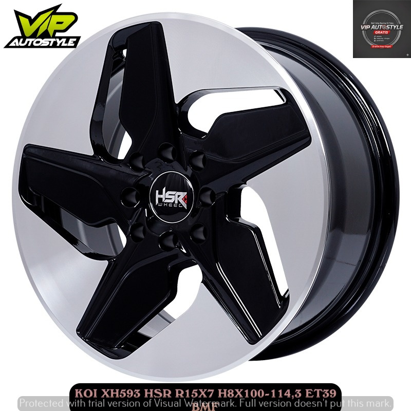 Velg Racing HSR KOI Ring 15 1set Veg Free Pasang, Balancing, Spooring Pelek Mobil Calya Sirion Xenia