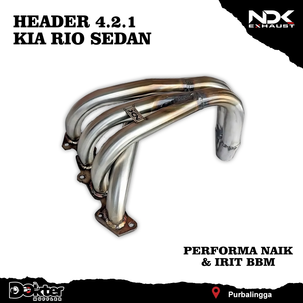 HEADER RACING MOBIL KIA RIO SEDAN KNALPOT RACING NDK EXHAUST