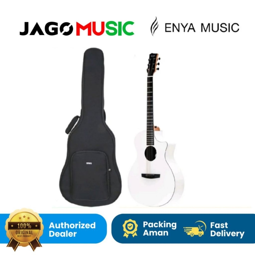 Gitar Akustik Enya X0 EGA White Guitar Acoustic Enya X0 Ega Wh With Bag Original
