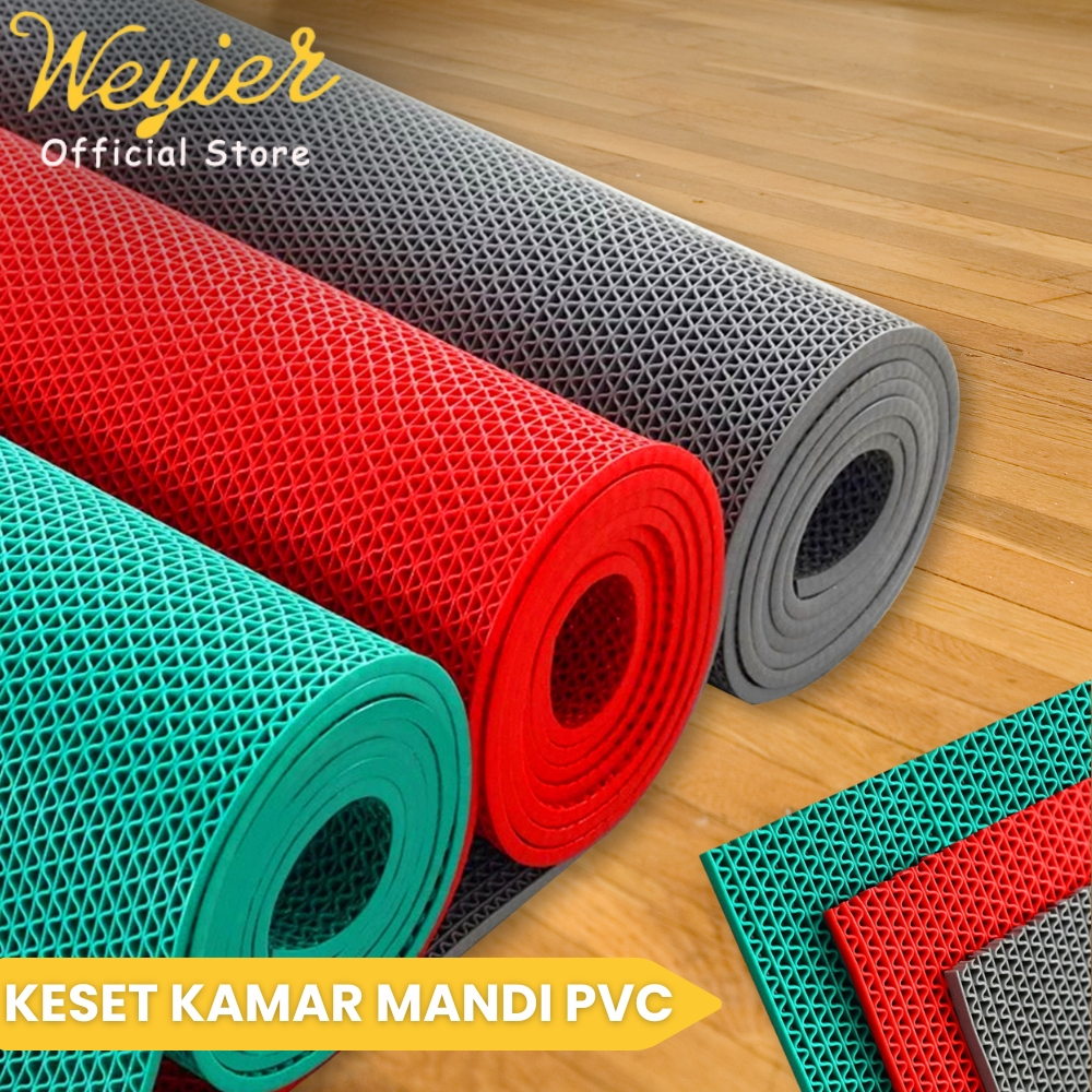 Karpet Karet PVC Anti Slip Tebal Lentur Kuat Keset Kamar Mandi