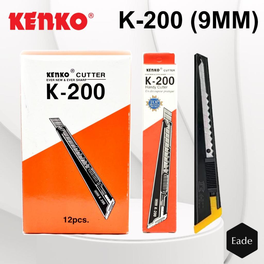 [Ori] Cutter KENKO Kecil K-200 Hitam - 9 MM Blade [Grosir] Isi Cutter Kenko A-100