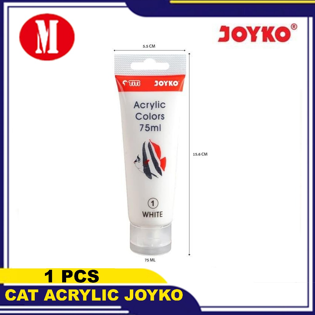 Acrylic Color / Cat Akrilik merk Titi 75 ML - JOYKO - Putih