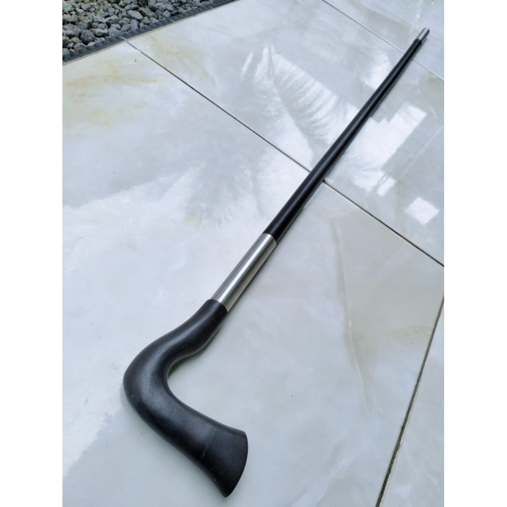 tongkat jalan kayu galih kelor hitam super