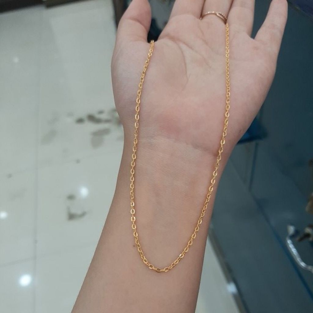 kalung model rantai nori emas asli kadar 375