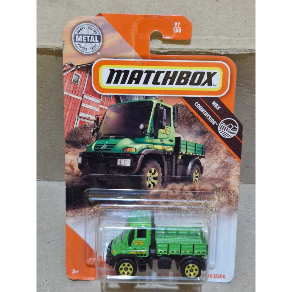 Matchbox Mercedes-Benz Unimog U300 Hijau Stabilo