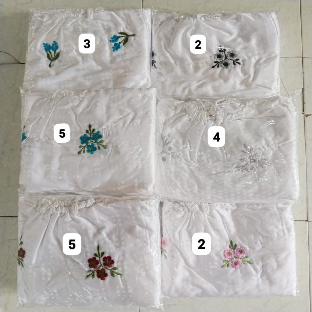 Mukena terusan sutra blitz bordir