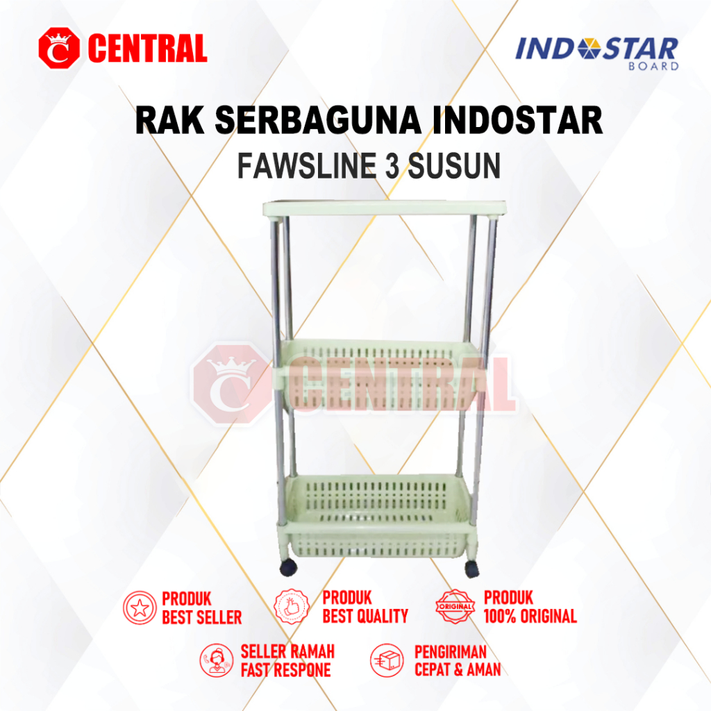 RAK SERBAGUNA INDOSTAR FAWSLINE 3 SUSUN BESAR DAN KECIL