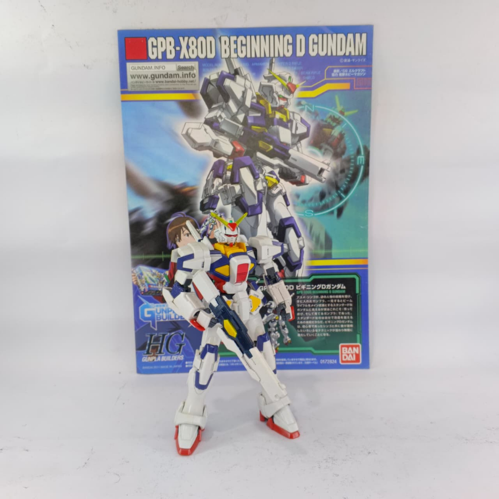 Bandai HG Beginning D / Model Kit Gundam 1/144 2nd Sudah Rakit HS076