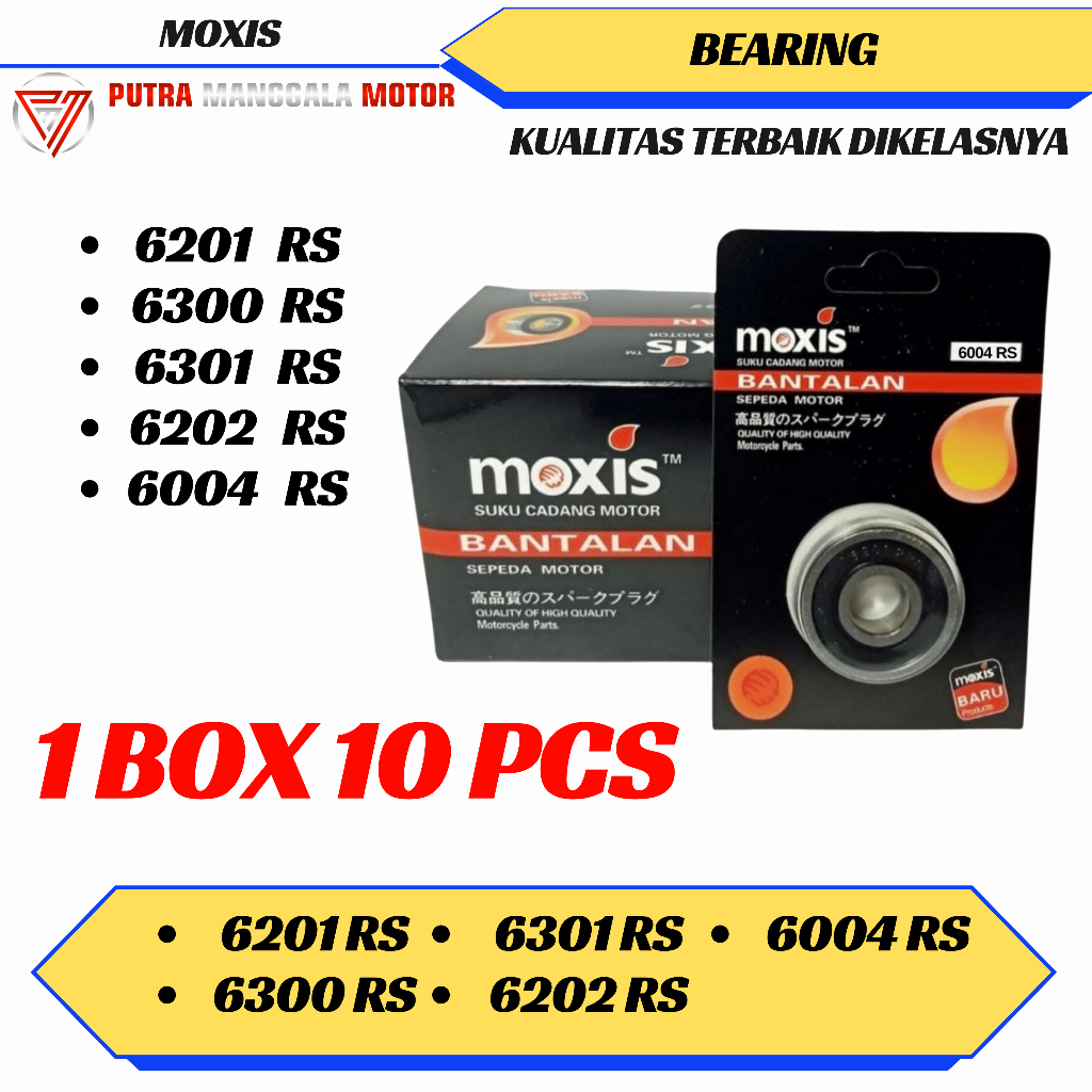 GROSIR 1 BOX Bearing Laher 6201 6202 6300 6301 6004 2RS / bantalan roda bearing laher