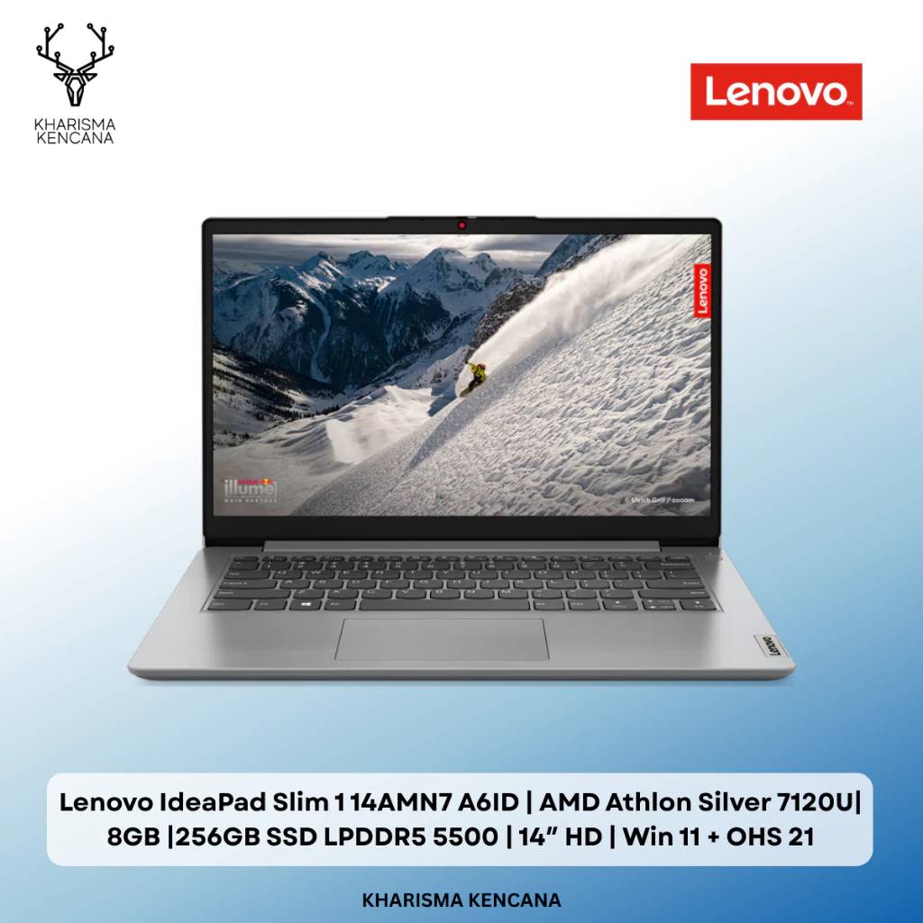 LENOVO Ideapad Slim 3 14AMN7 AMD Athlon™ Silver 7120U | 8GB LPDDR5 | 512GB SSD | 14.0 HD | W11+OHS