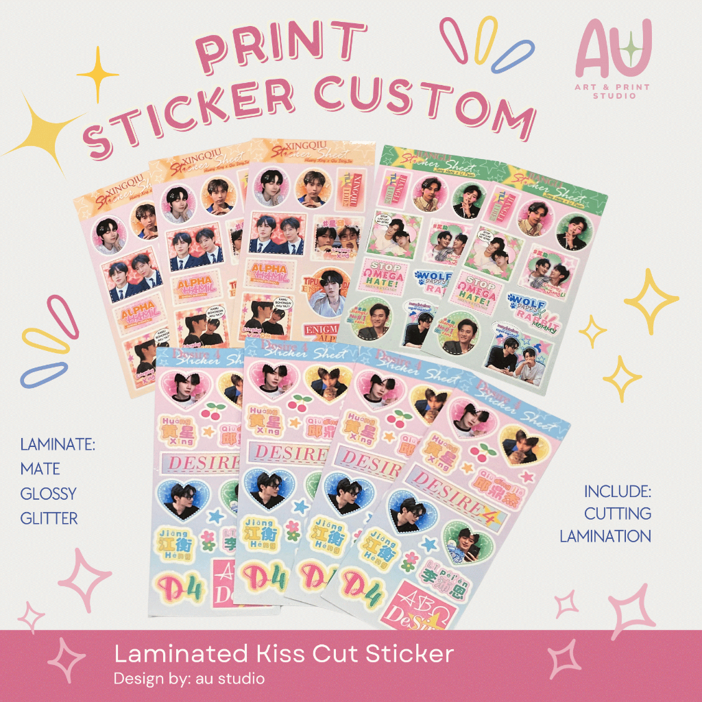 [KISS CUT] CUSTOM PRINT STICKER KISS CUT