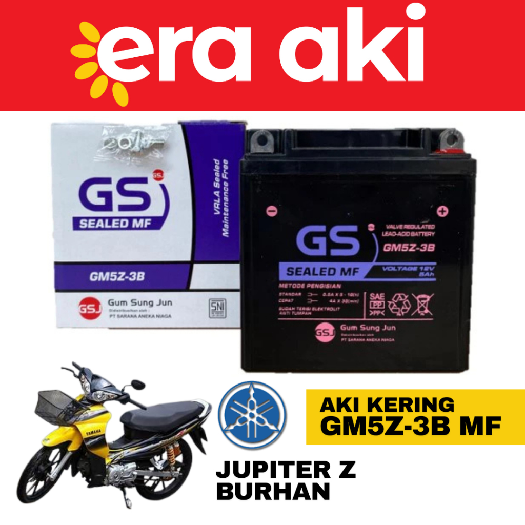 Aki Motor Yamaha Jupiter Z Burhan GM5Z3B Aki Kering Accu Kering MF