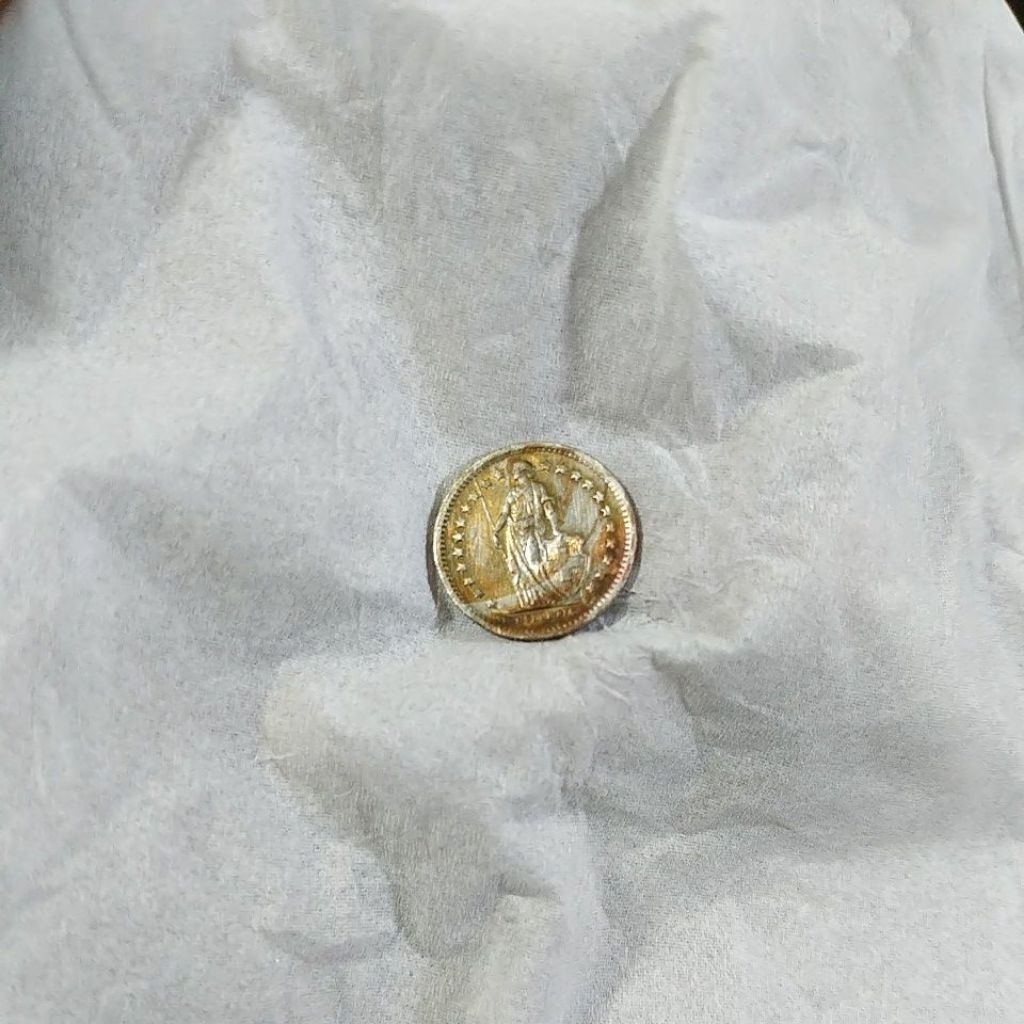 koin koleksi 1/2 Franc Swiss 1968