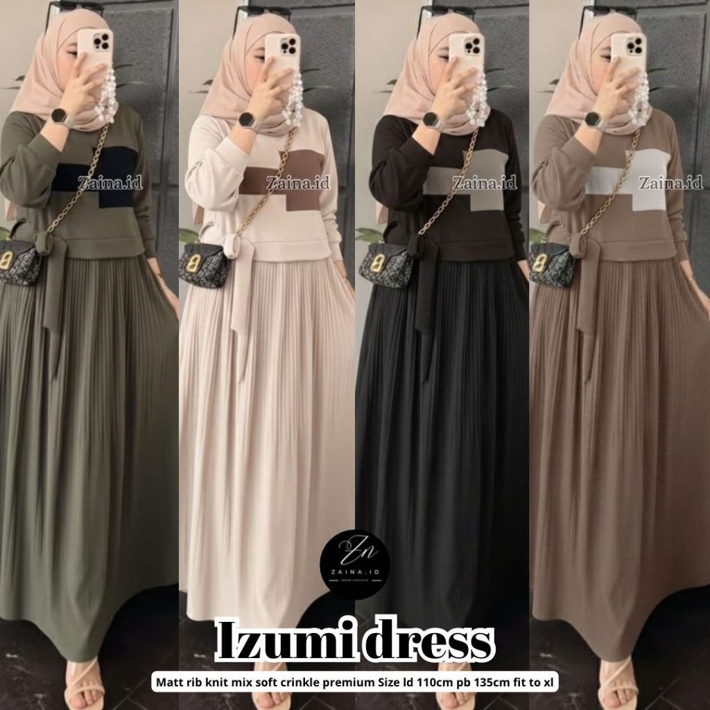 Izumi Gamis Dress By Zaina.id