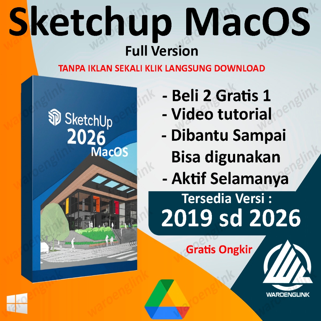 Sketchup MacOS Sketchup 2026 Mac full version permanen aktif selamanya bergaransi