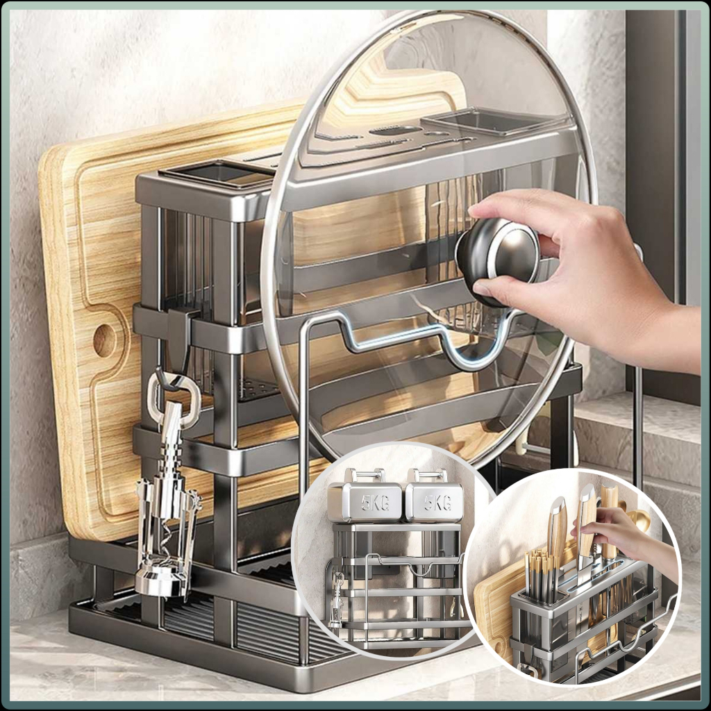 JoyHome Rak Penyimpanan Pisau & Peralatan Makan – Tempat Sendok Sumpit JH-27