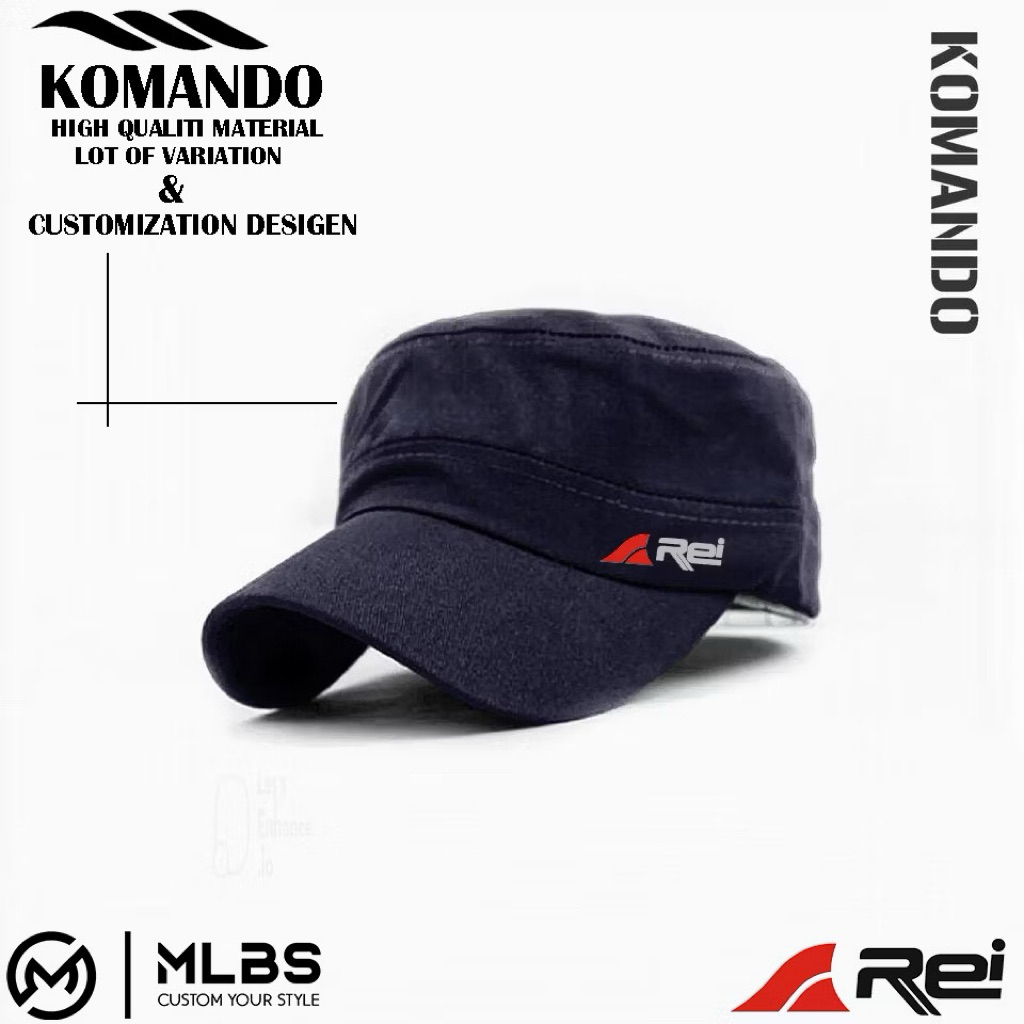 ASLI Topi Komando Premium Distro 4Rei Unisex Denim **