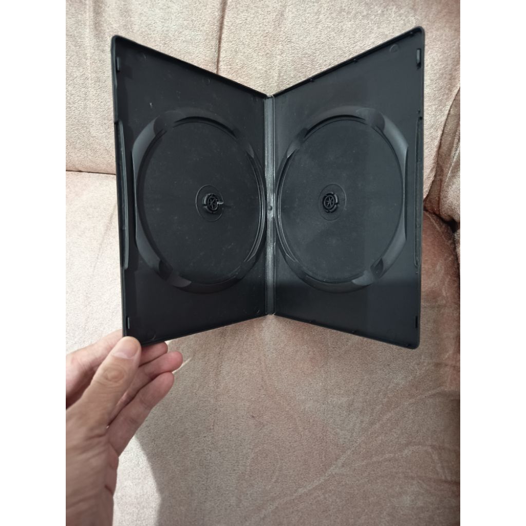 Kotak CD / DVD Hitam Double ecer