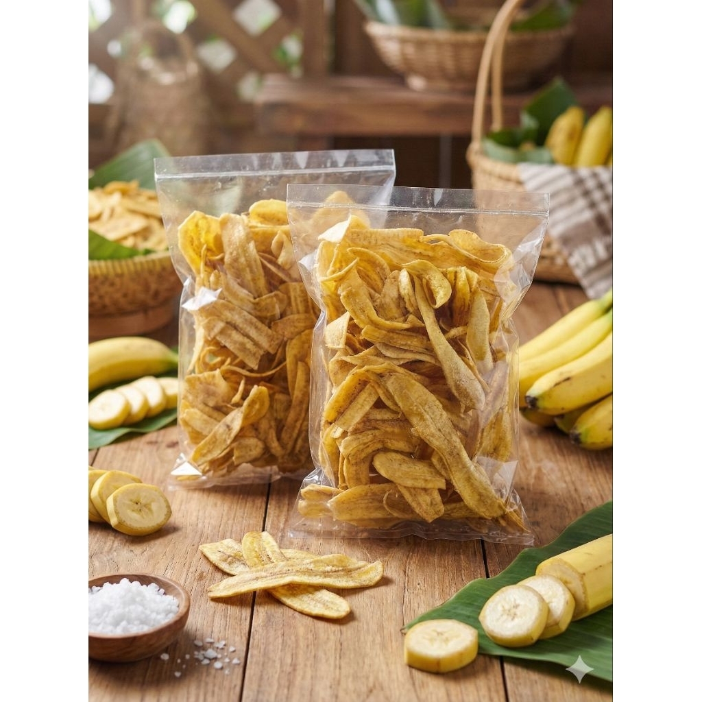 Keripik Pisang Raja Original Asin Gurih dan Fresh 250gr