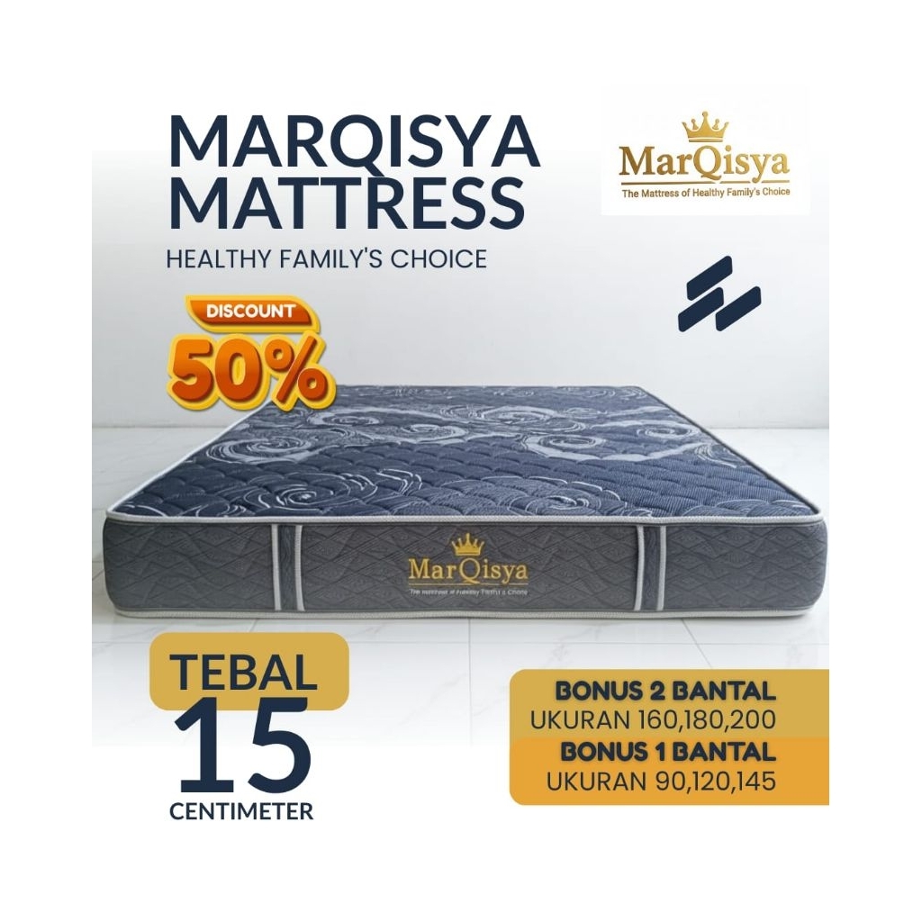 MARQISYA Tebal 15CM kasur busa anti kempes bergaransi 20Tahun