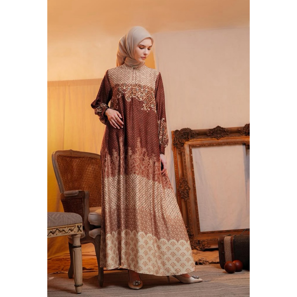 HEAVEN LIGHTS - NEW MAHIRA DRESS CINNAMON HEAVEN LIGHTS