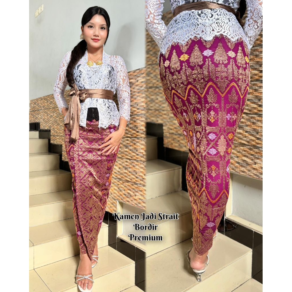 Kamen jadi strait songket bordir