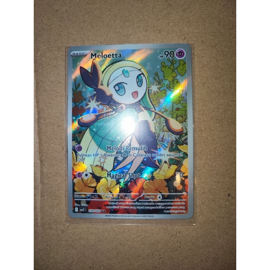 meloetta ar ma2 kartu pokemon tcg trading card game Indonesia original asli kobaran biru