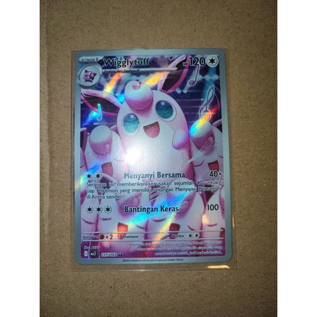 wigglytuff ar art rare ma2 kartu pokemon tcg trading card game Indonesia original asli kobaran biru