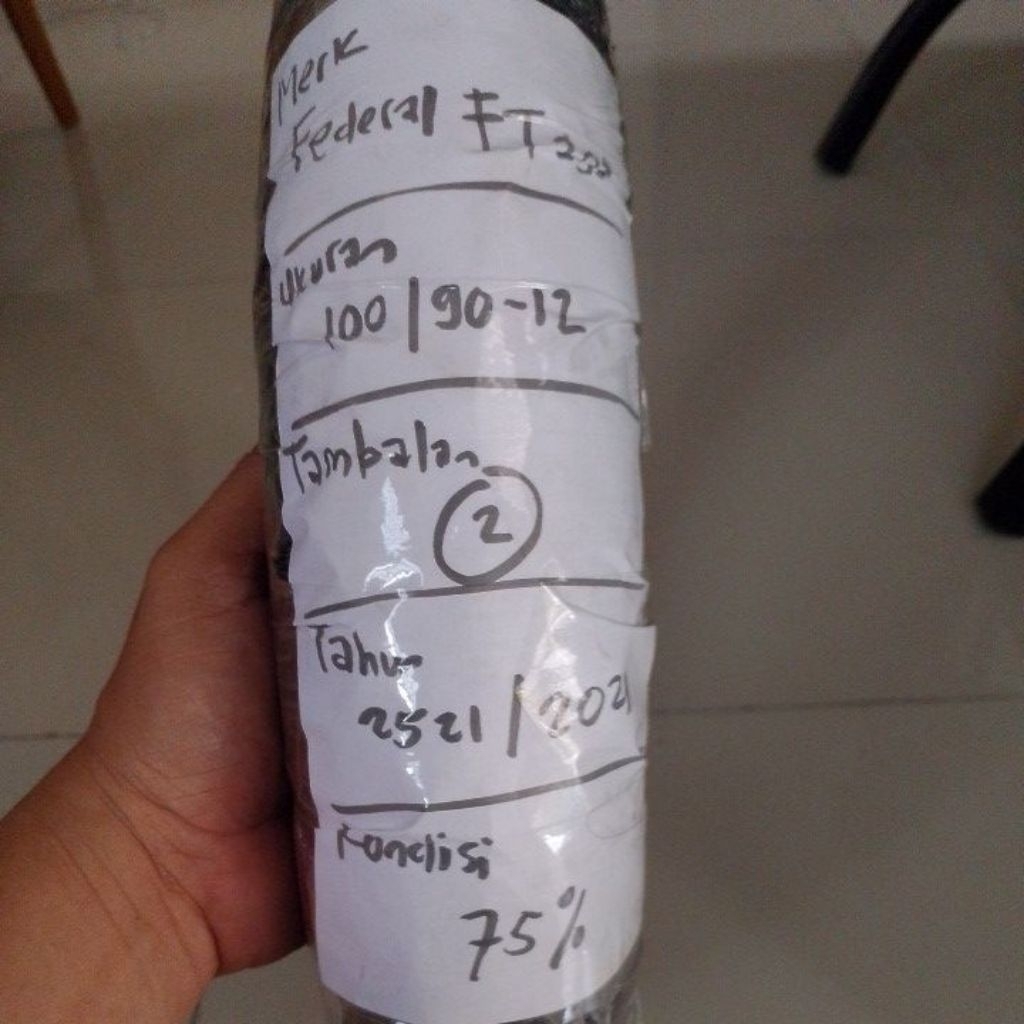 Ban Motor 100/90-12 Federal FT293 Tubeless Copotan Original 2021 (2521) Ada 2 Tambalan Aman – NMAX S