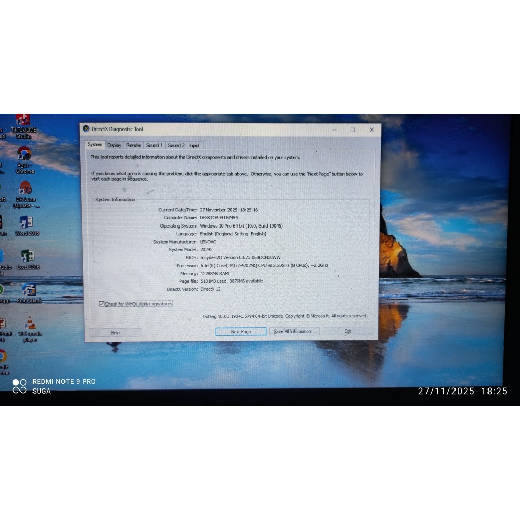 Processor Laptop Core i7 4702MQ  Prosesor Laptop i7 gen4 SR15J