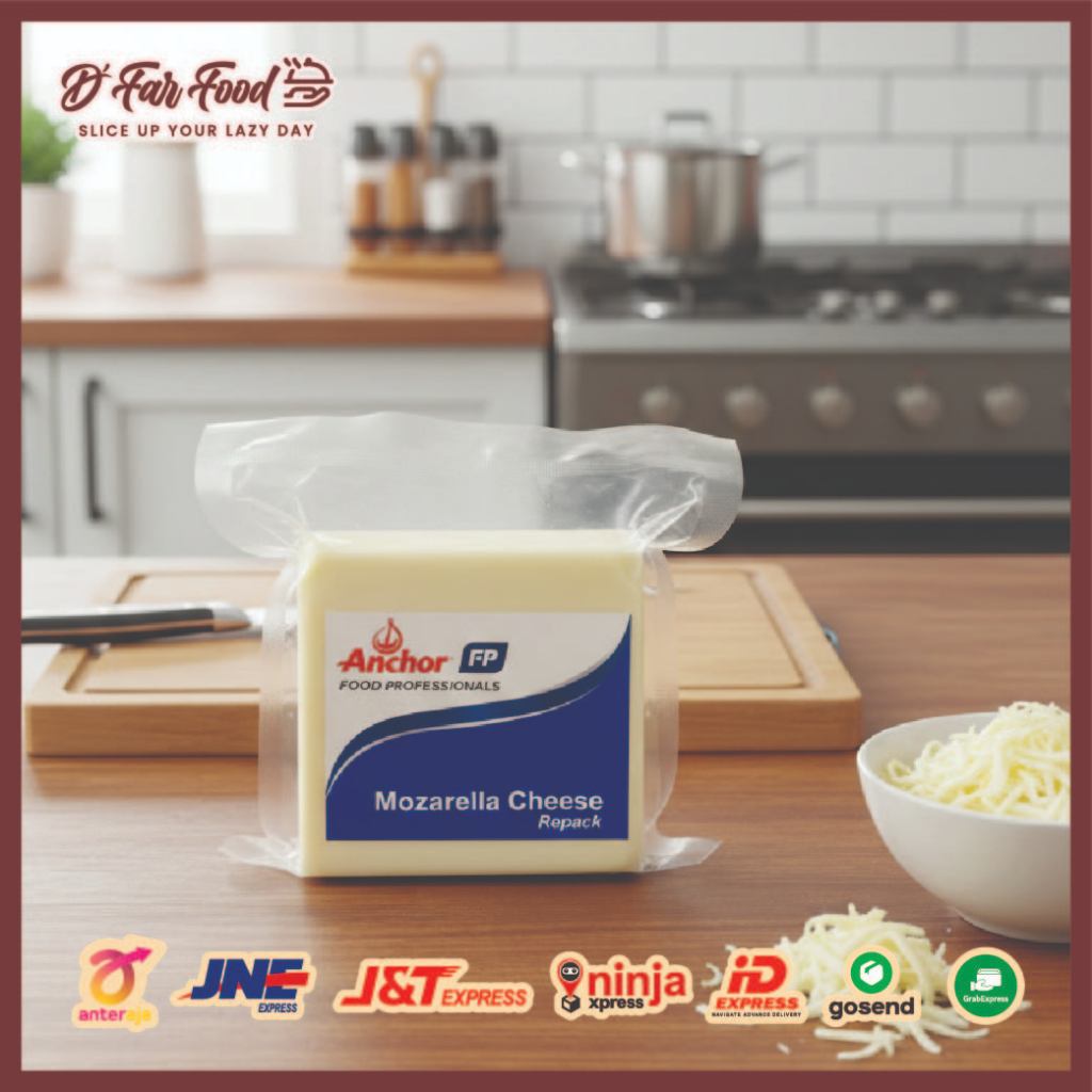 Keju Mozzarella Anchor 200gr / Anchor Mozzarella Cheese - Keju Mozzarella Repack 200gr