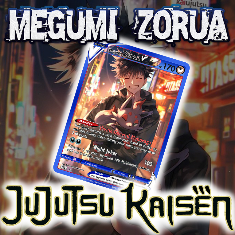KARTU POKEMON TCG HOLOGRAM ENGLISH VERSION JUJUTSU KAISEN - MEGUMI ZORUA