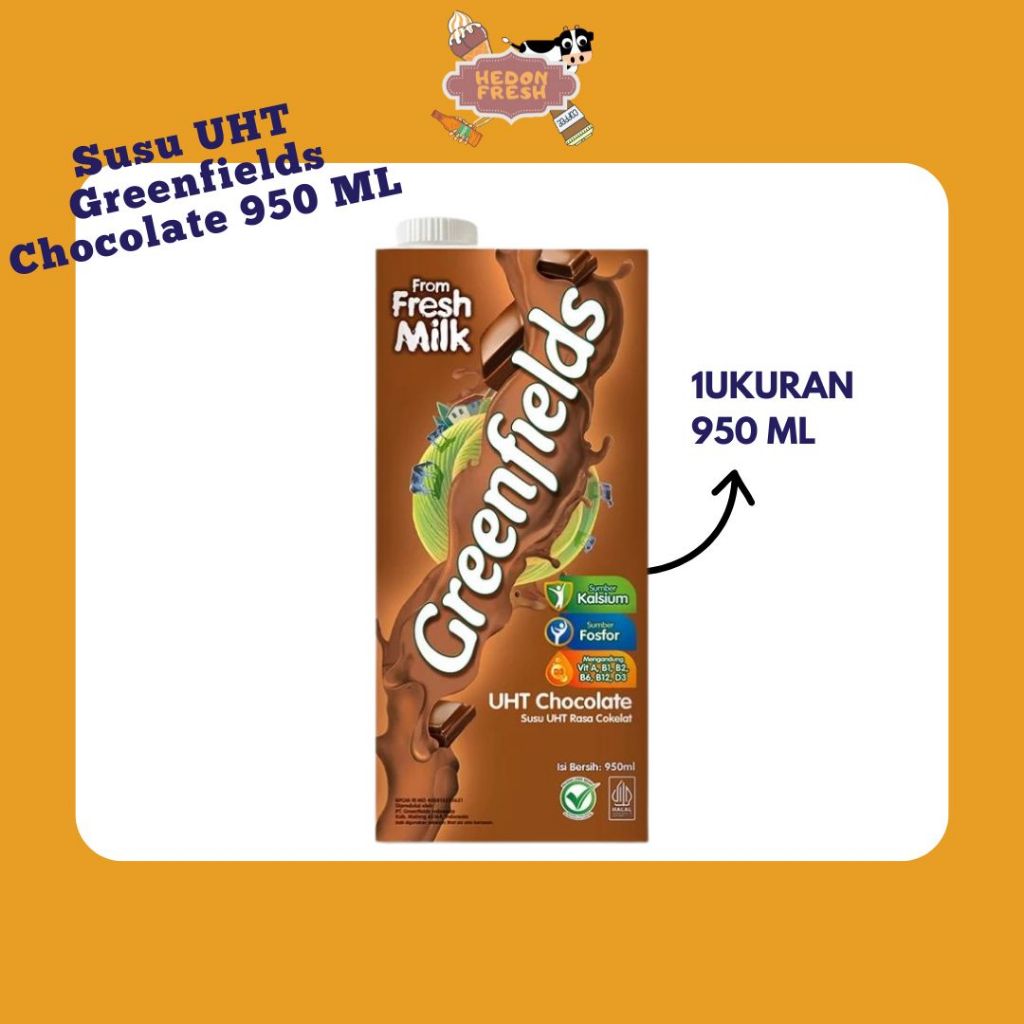 Susu UHT Greenfields 1 Liter Choco Malt