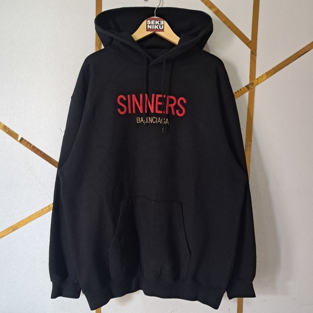 Hoodie BALENCIAGA SINNERS Idol KPop Changkyun MONSTAX & Yang Yang Bordir bahan babyteri tebal berat