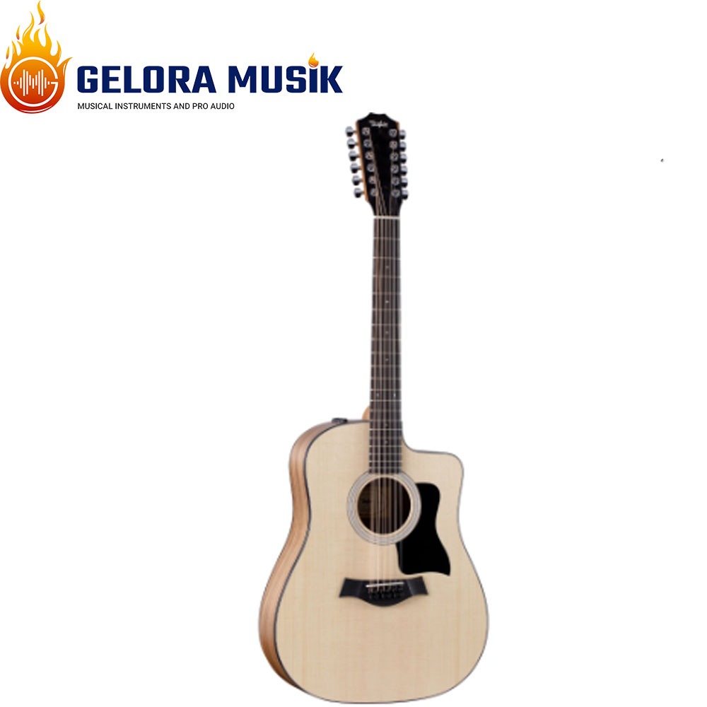 Gitar Akustik Elektrik Taylor 150ce Dreadnought 12-string w/Case, Natural