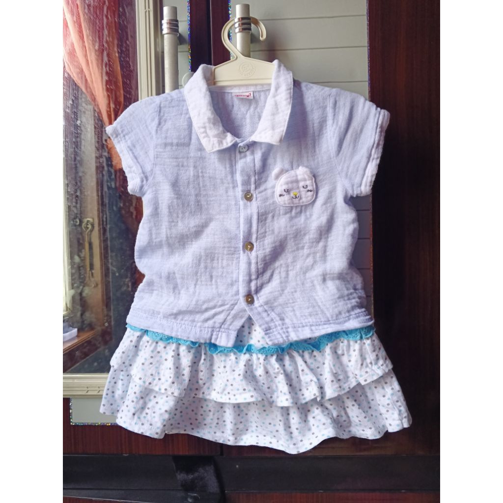 SETELAN ROK ANAK PEREMPUAN AGABANG 12 18 BULAN