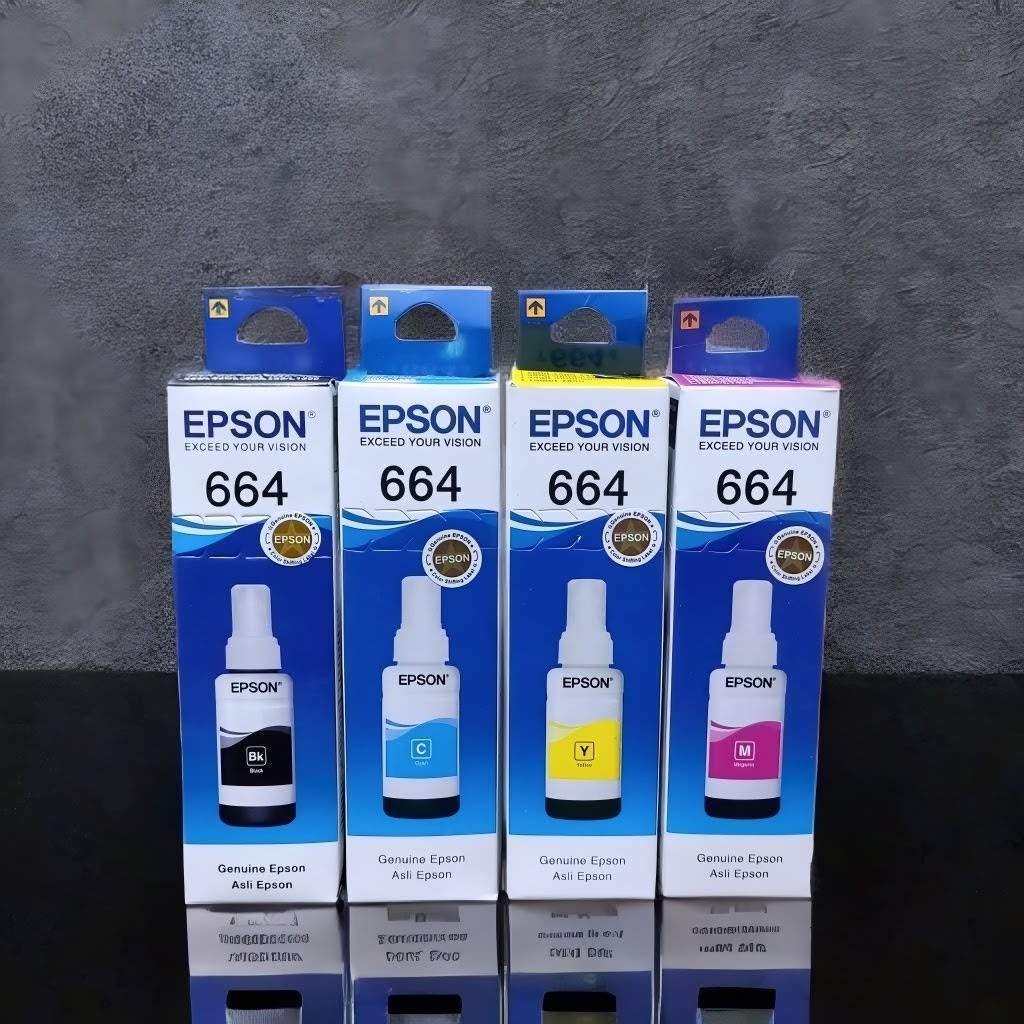 Tinta Epson 664 L120 L210 L220 L360 70ml CMYK 4 Warna
