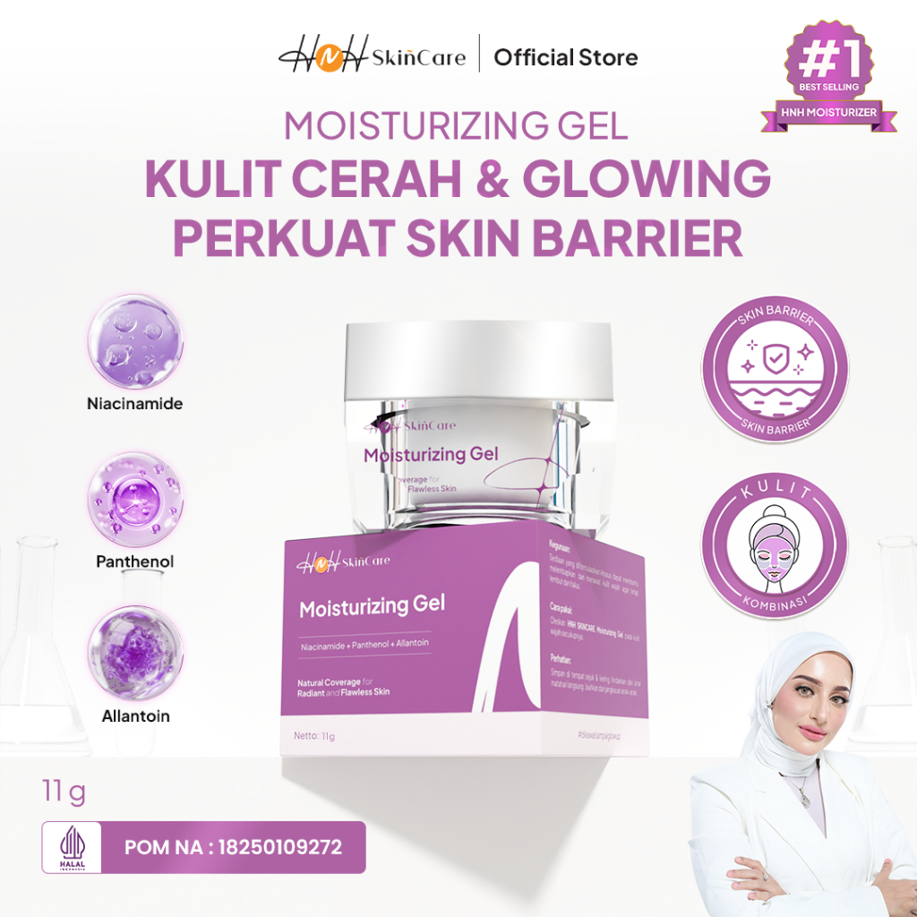 HNH Skincare - Moisturizer Gel - Pelembap Wajah Gel Ringan untuk Semua Jenis Kulit