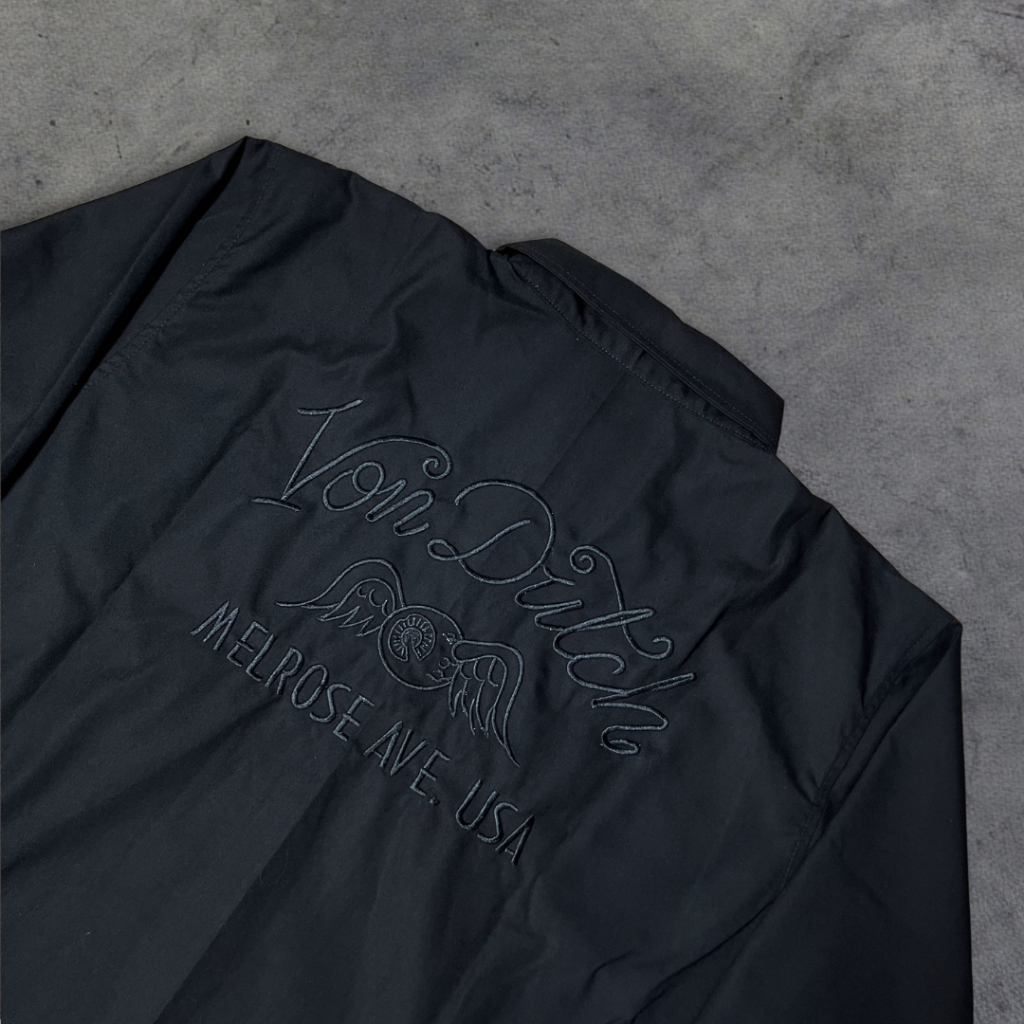 WORK SHIRT VON DUTCH LENGAN PANJANG ALL BLACK ORIGINAL STORE 100%